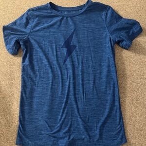 3/$15- Blue Heather Lightning Bolt Tee
